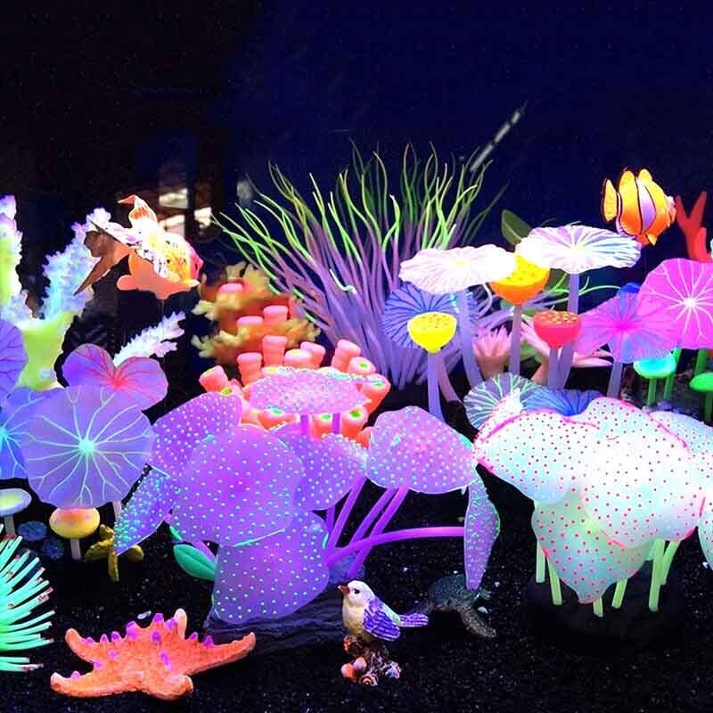 Silicone Glowing Landscape Art - Aquarium Fish Enrichment ulasan dan harga