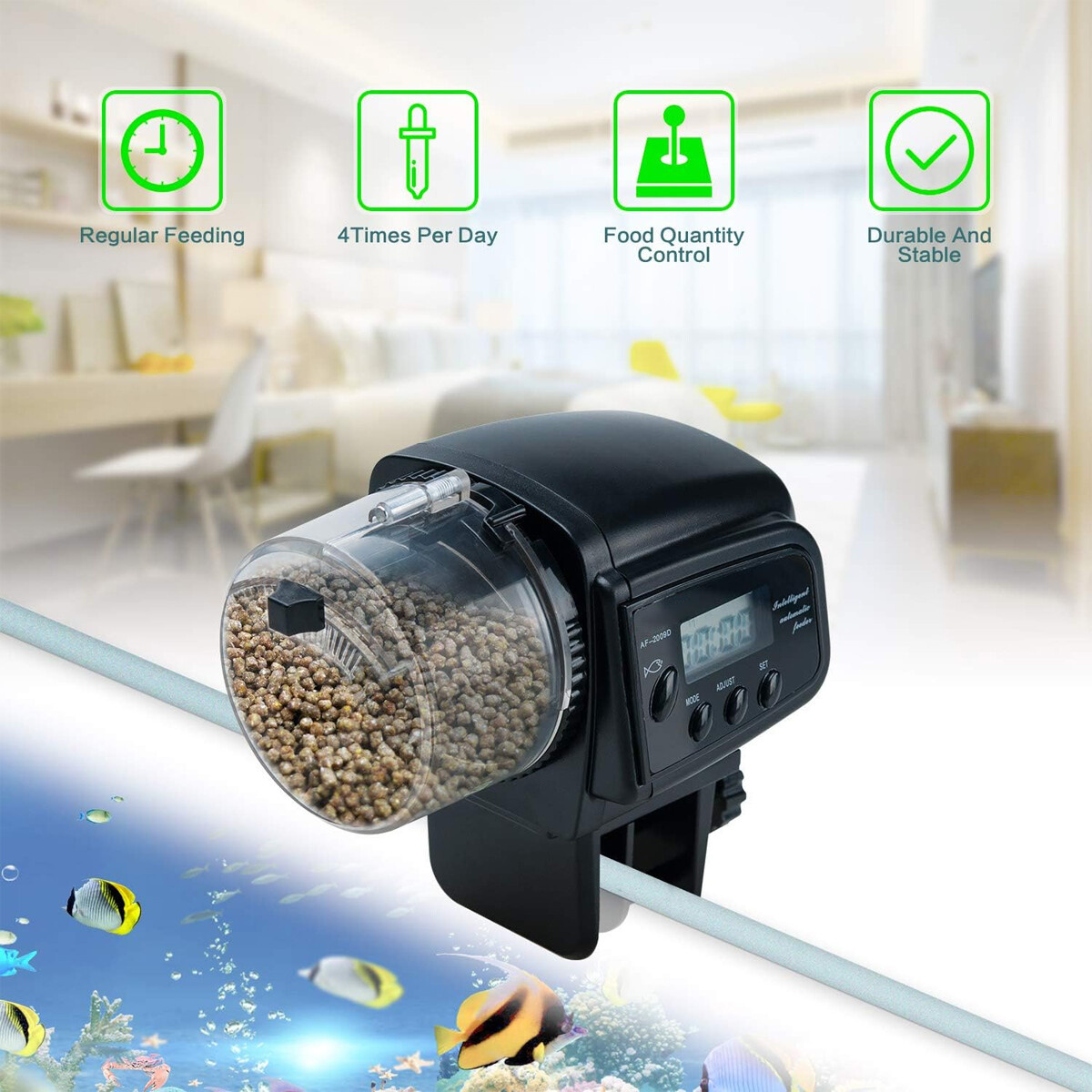Smart Electric Automatic Fish  - Aquarium Fish Auto Feeder ulasan dan harga