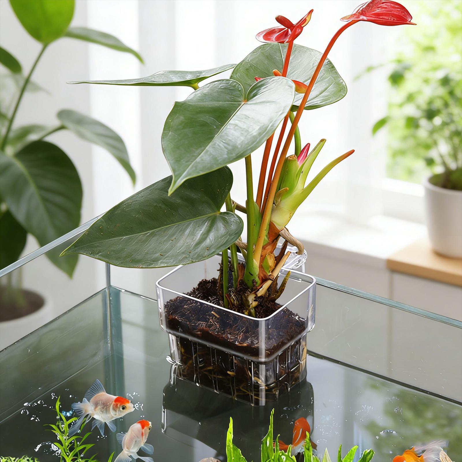 Transparent Hangable Aquarium  - Aquarium Fish Enrichment ulasan dan harga