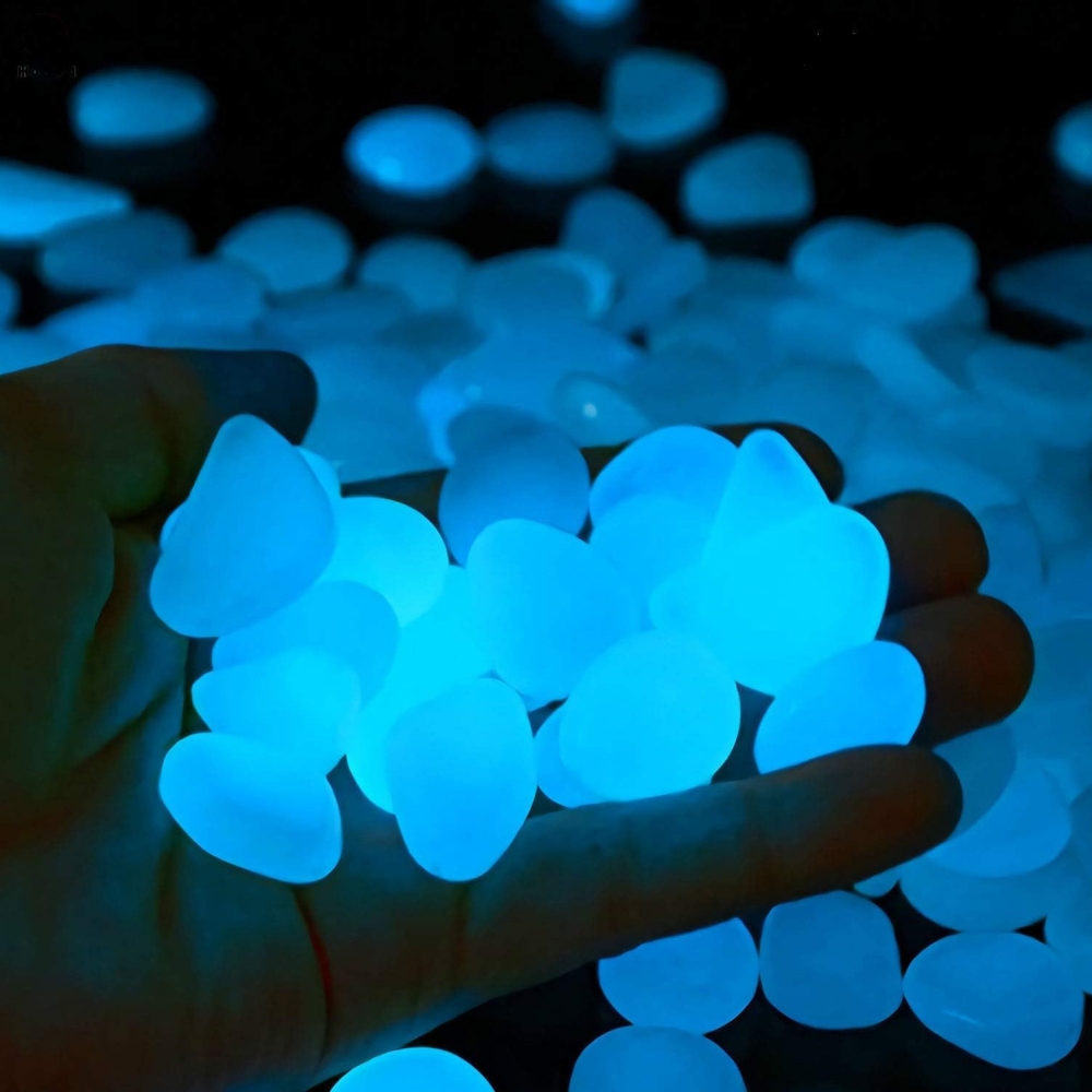 Indoor Outdoor Garden Stones F - Aquarium Fish Glow In The Dark ulasan dan harga
