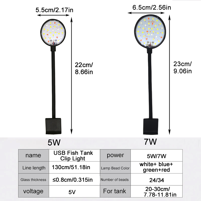 USB Aquarium LED Lamp Fish Tan - Aquarium Fish Enrichment ulasan dan harga
