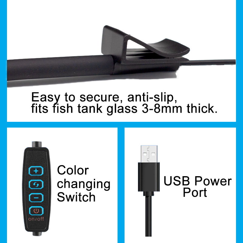 USB Aquarium LED Lamp Fish Tan - Aquarium Fish Enrichment ulasan dan harga