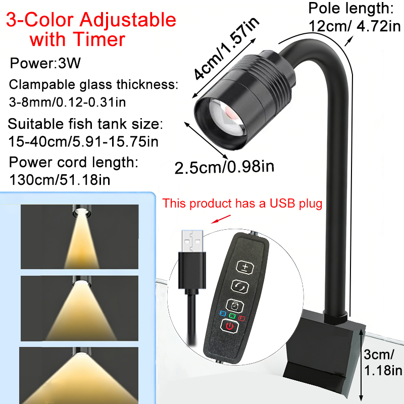 USB 3W South American Aquarium - Aquarium Fish Light Lamp ulasan dan harga