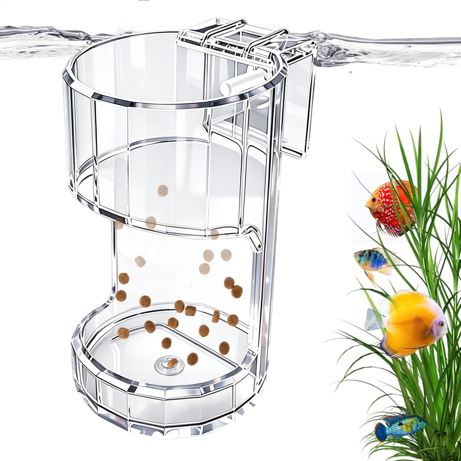 Aquarium Feeding Dish Transpar - Aquarium Fish Feeder ulasan dan harga