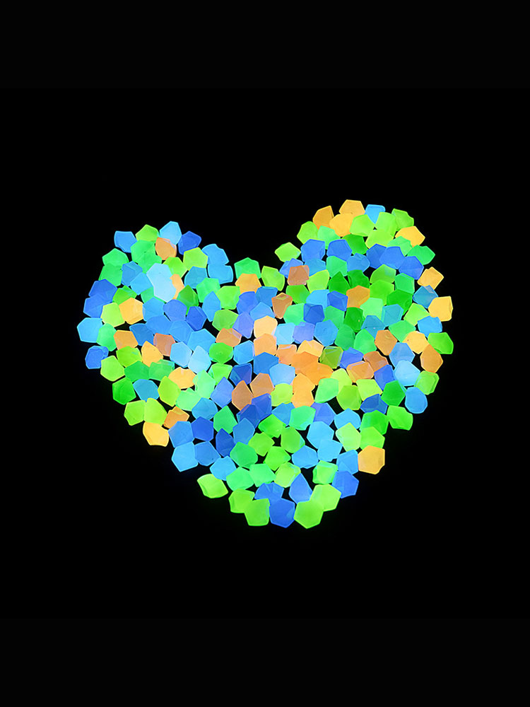 100pcs 14*11mm Dark Pebbles Pe - Aquarium Fish Glow In The Dark ulasan dan harga