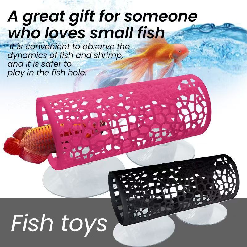 Aquarium Fish Tunnel Toys Bett - Aquarium Fish Feeder ulasan dan harga