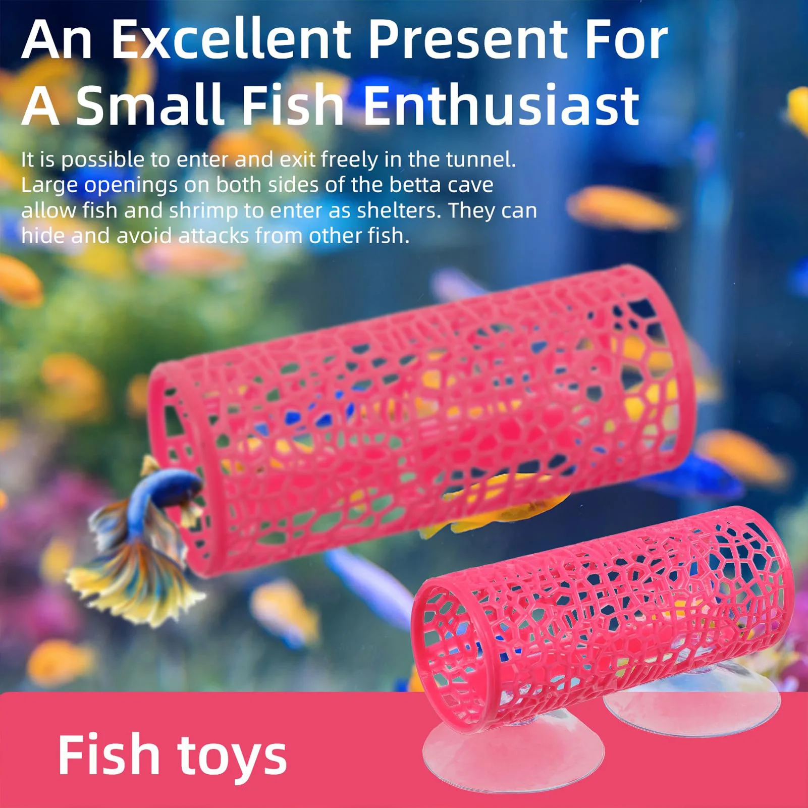 Aquarium Fish Tunnel Toys Bett - Aquarium Fish Feeder ulasan dan harga