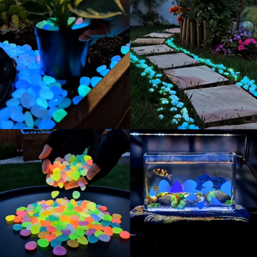 Glow-in-the-Dark Resin Pebbles - Aquarium Fish Glow In The Dark ulasan dan harga