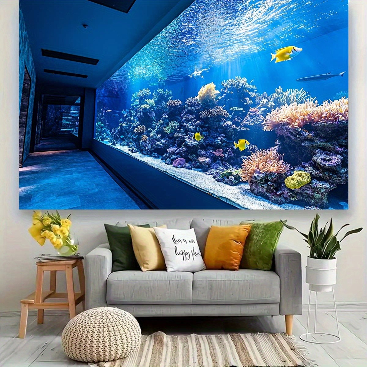 Vibrant Underwater Aquarium Ta - Aquarium Fish Home ulasan dan harga