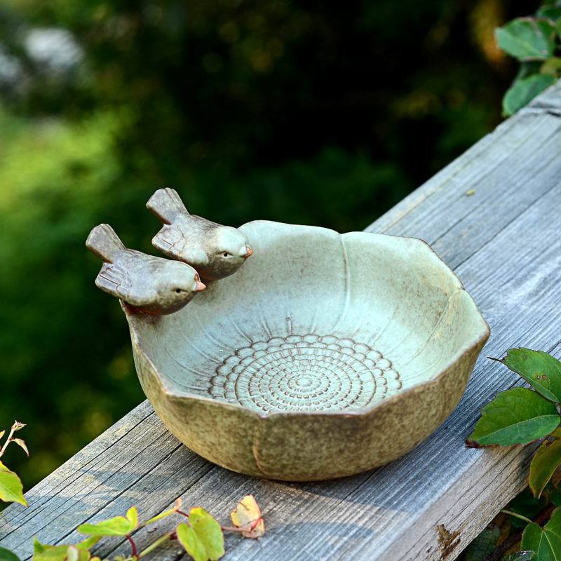 Ceramic birth baths Garden dec - Aquarium Fish Auto Feeder ulasan dan harga