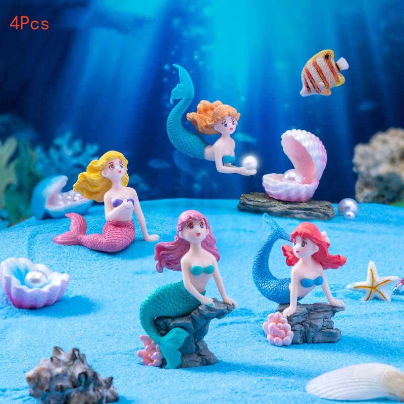 4Pcs Plastic Fish Tank Little  - Aquarium Fish Enrichment ulasan dan harga