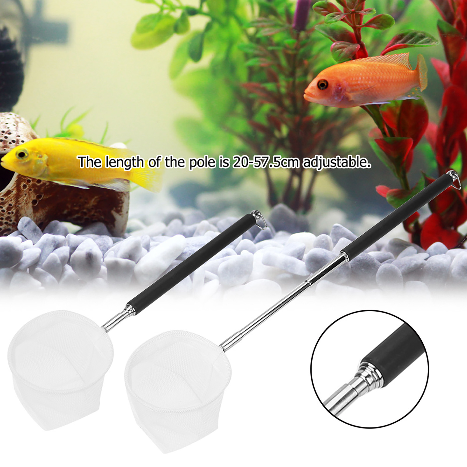 Adjustable Aquarium Fishing Ne - Aquarium Fish Net ulasan dan harga