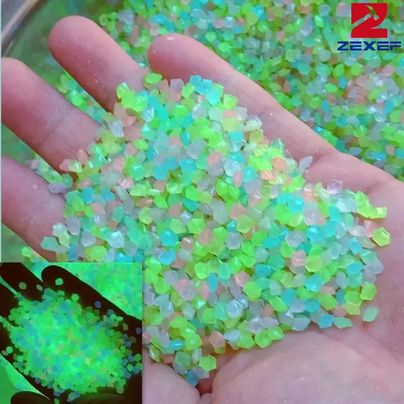 1000pcs 3-5mm Luminous Sand Gl - Aquarium Fish Glow In The Dark ulasan dan harga