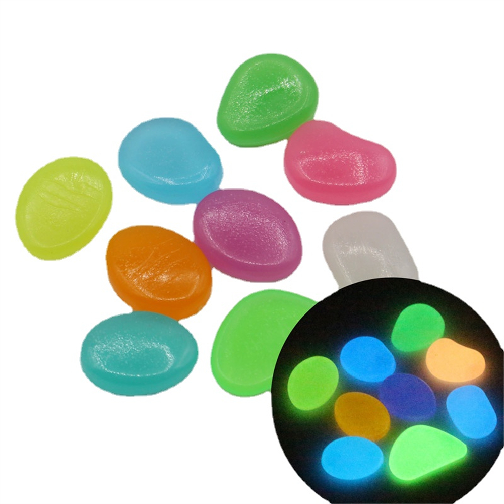 50pcs Luminous Stone Fluoresce - Aquarium Fish Glow In The Dark ulasan dan harga