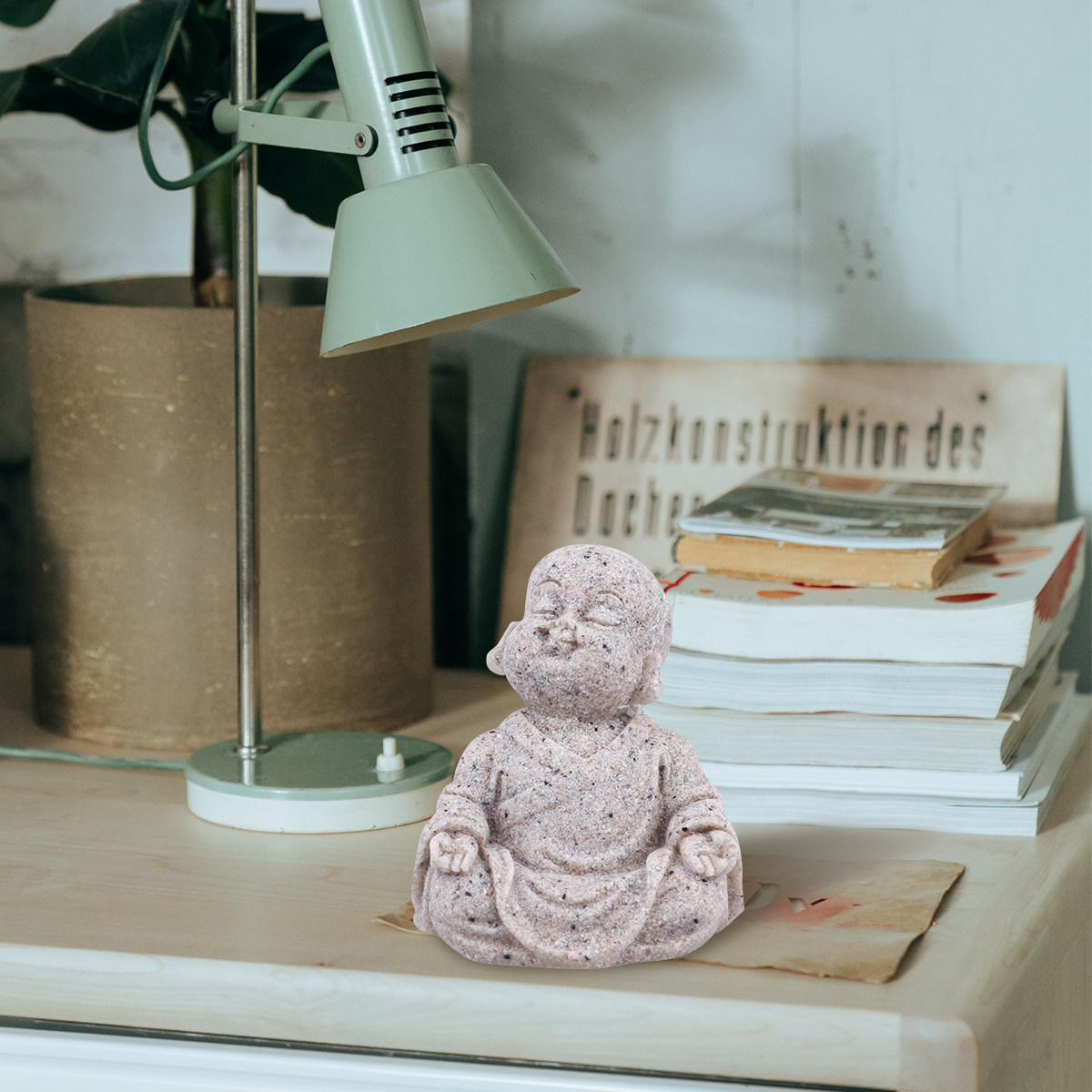 1Pcs Resin Sandstone Maitreya  - Aquarium Fish Home ulasan dan harga