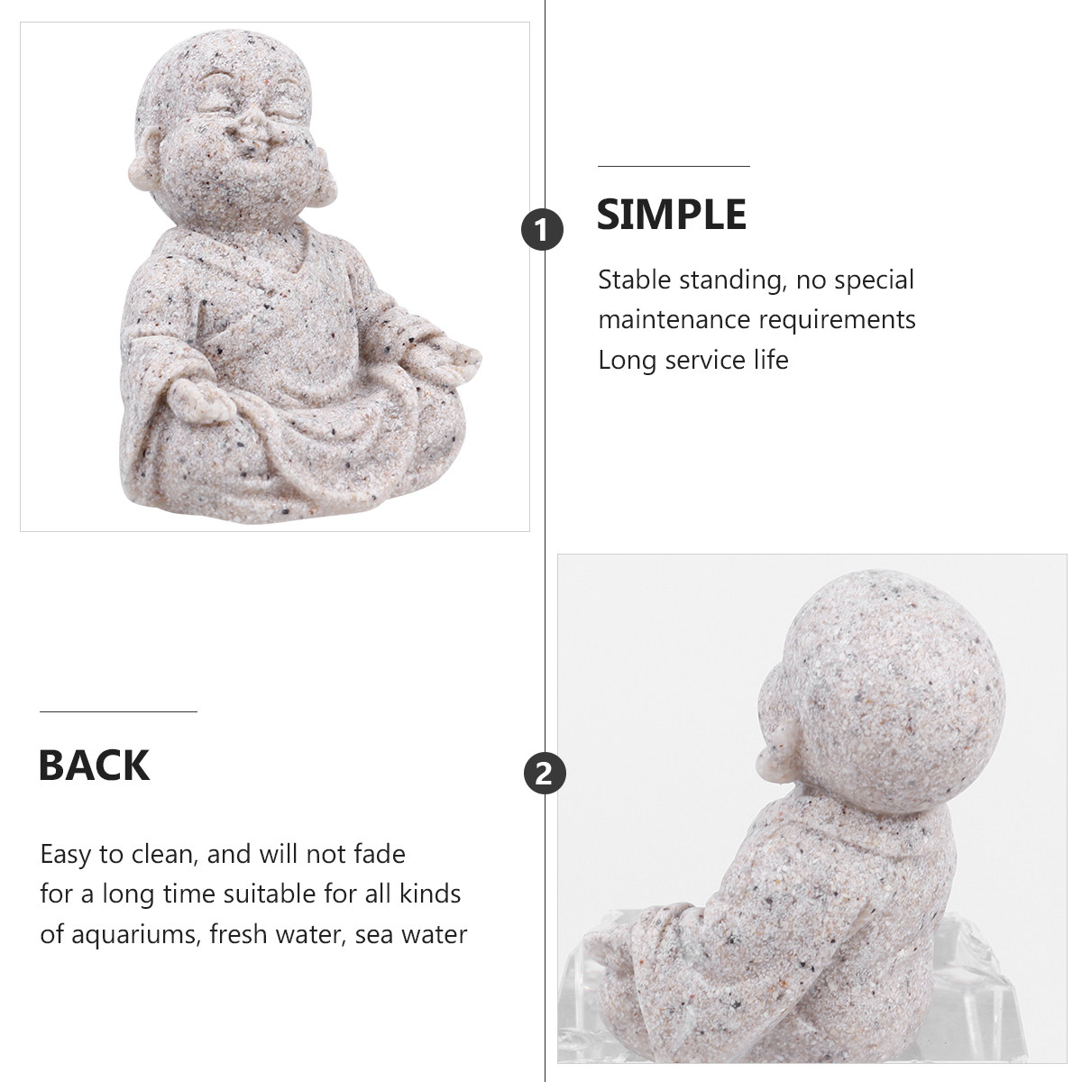 1Pcs Resin Sandstone Maitreya  - Aquarium Fish Home ulasan dan harga