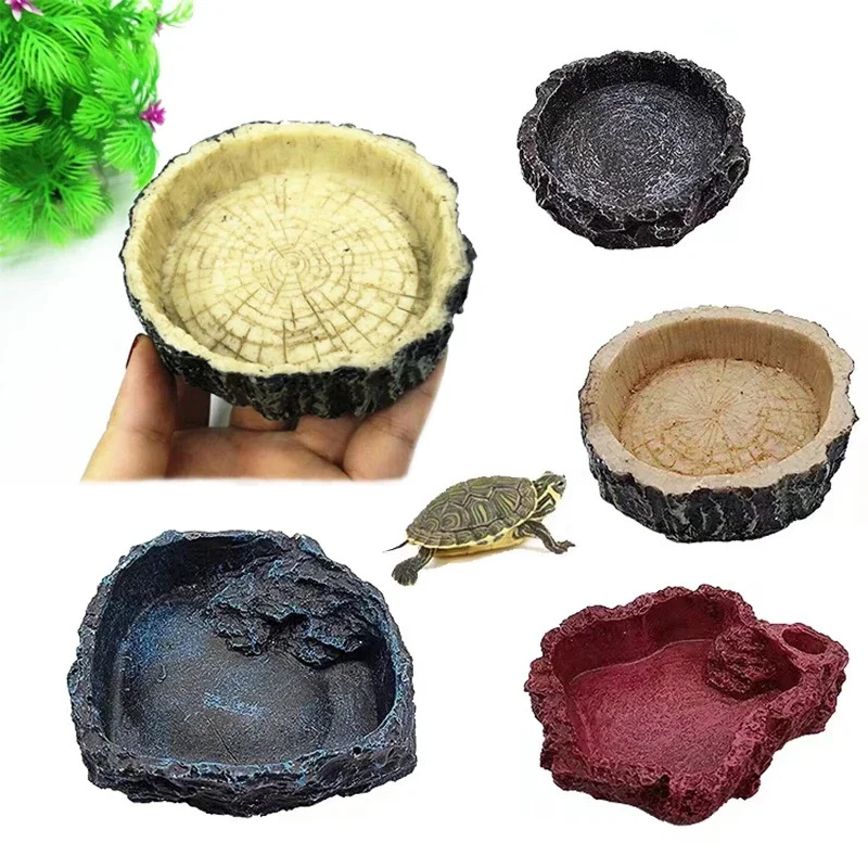 Pet Reptile Feeder Bowl Resin  - Aquarium Fish Feeder ulasan dan harga