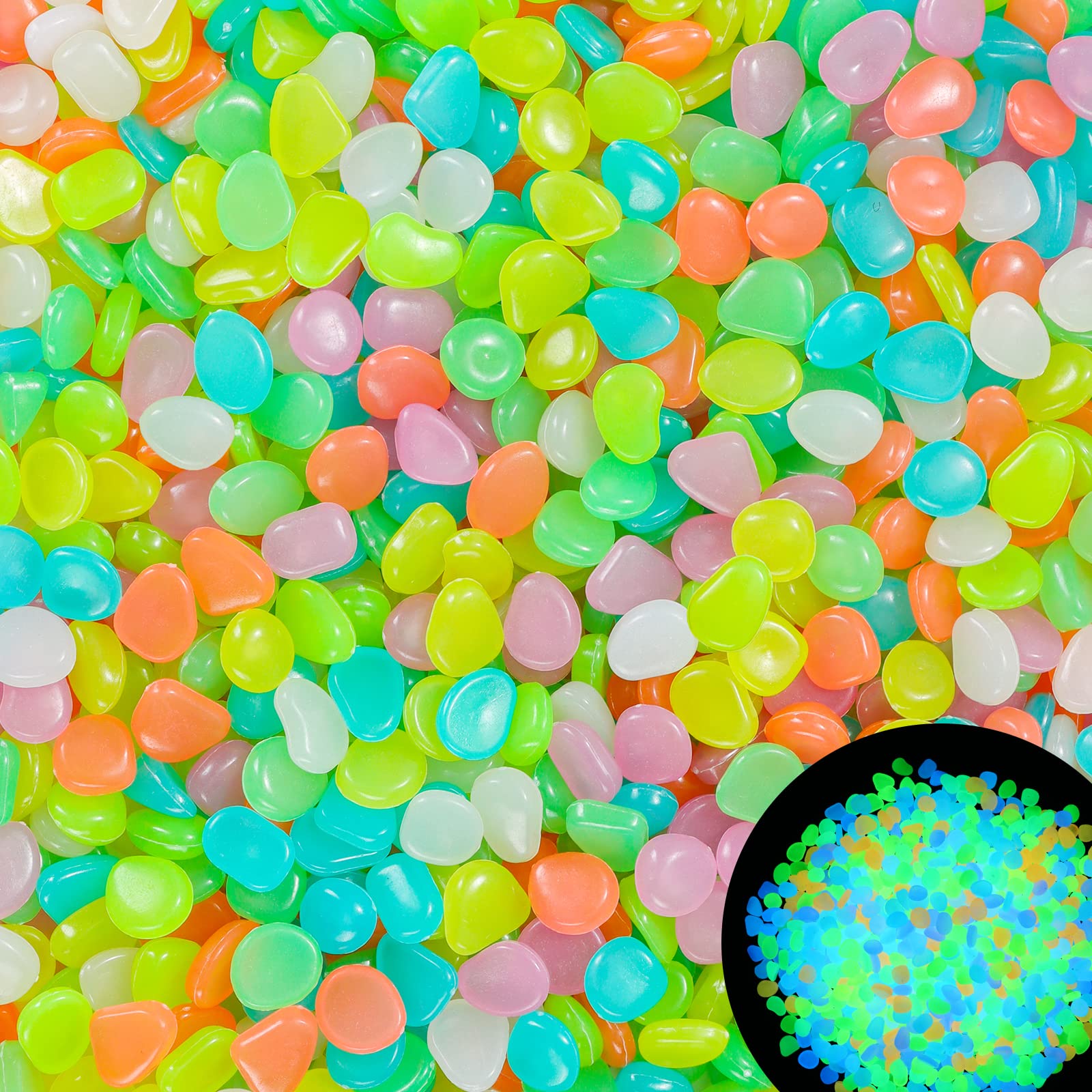 100Pcs Glow in the Dark Garden - Aquarium Fish Glow In The Dark ulasan dan harga