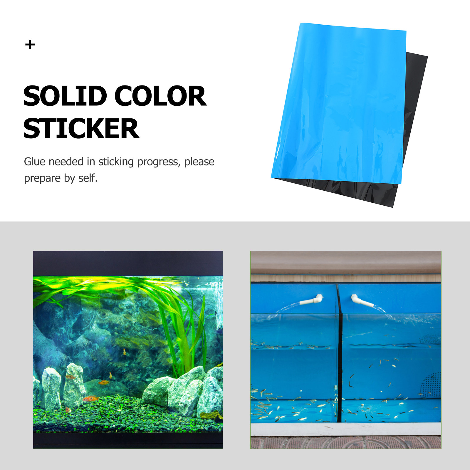 Solid Color Dual-Side Fish Tan - Aquarium Fish Wallpaper ulasan dan harga