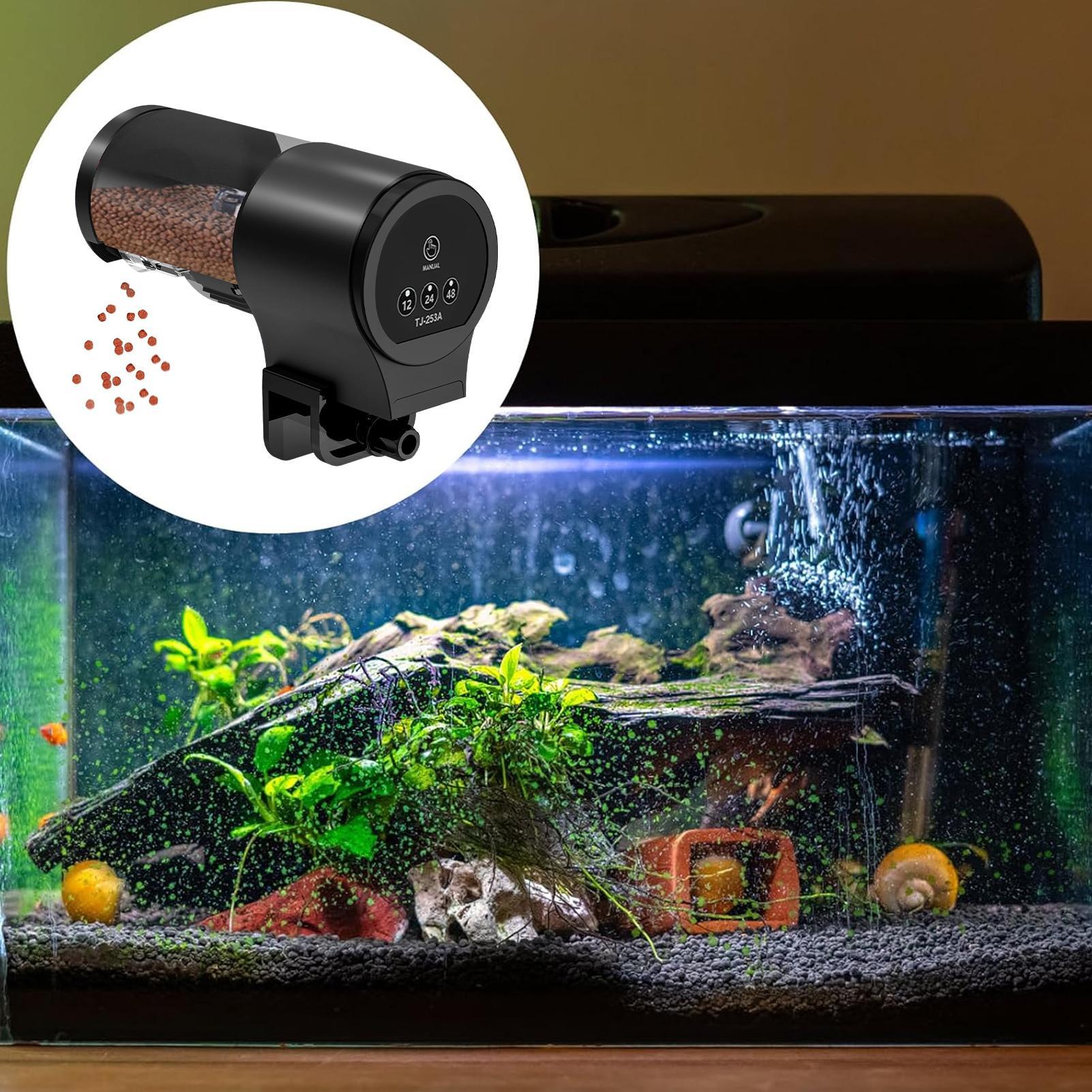 Fish Feeder Automatic 100ml Ca - Aquarium Fish Auto Feeder ulasan dan harga