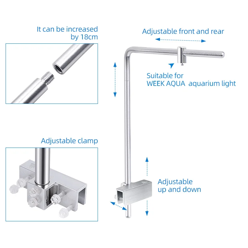 Week Aqua Light Stand Universa - Aquarium Fish Light Lamp ulasan dan harga