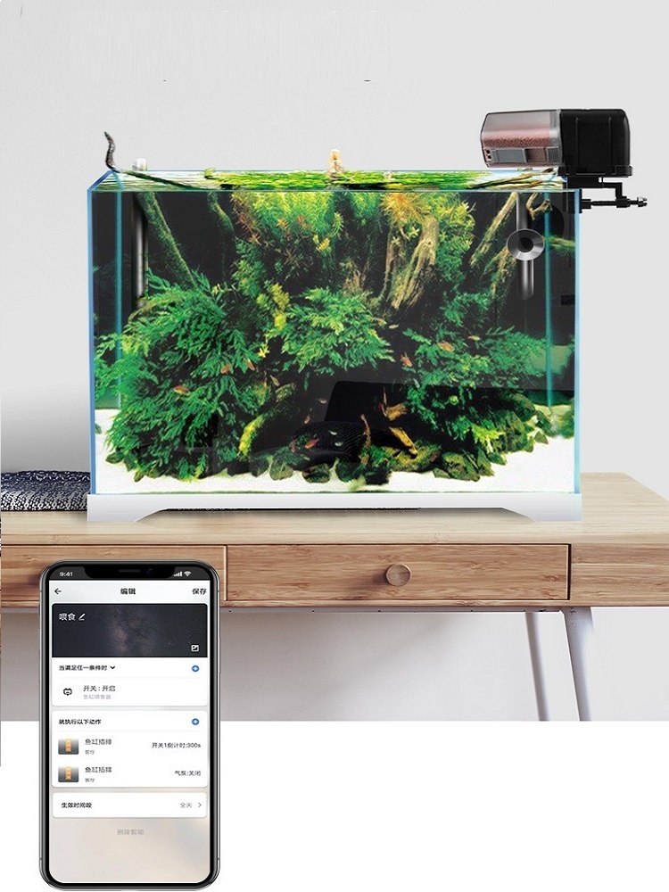 Ilonda Intelligent Wifi APP Fi - Aquarium Fish Auto Feeder ulasan dan harga